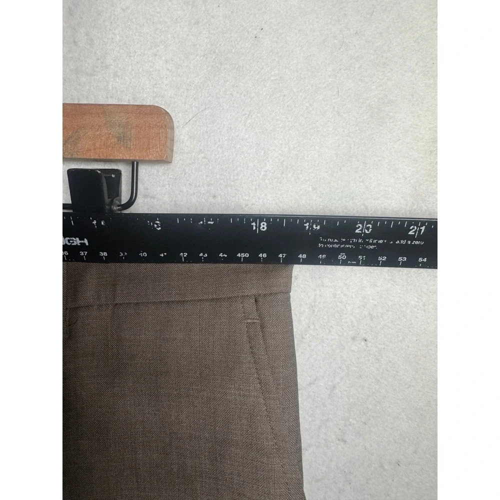Jos. A. Bank Traveler Tailored Fit Brown Wool Dress Pants Mens 36R Flat Front